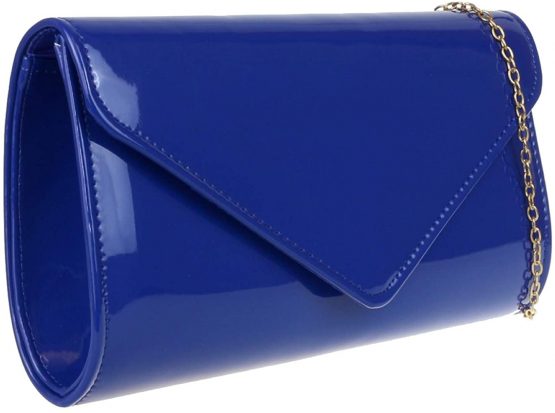 Girly HandBags Womens Plain Glossy Clutch Bag - Image 2