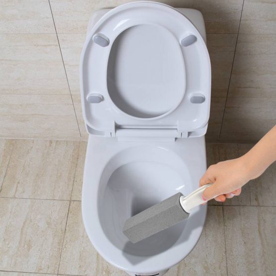 FOCCTS 2 Pcs Foot Care/Toilet Pumice Cleaning Stone with Handle Dead Hard Skin Callus Remover and Clean Hard Water Ring Rust Stain of Toilet/Bathtub with Extra Drain Snake Pipe Cleaner - Image 4