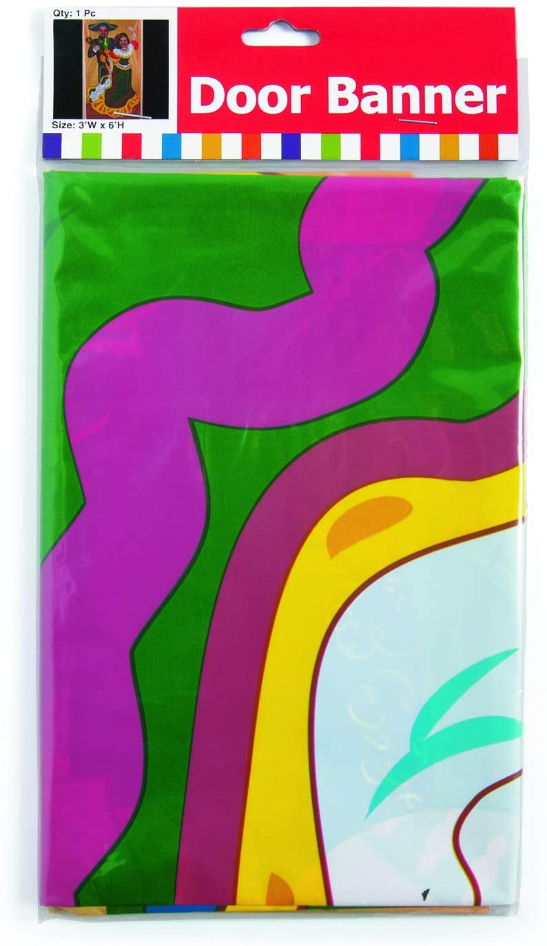 Fun Express Plastic Fiesta Couple Photo Door Banner, White, 3 ft. x 6 ft - Image 3