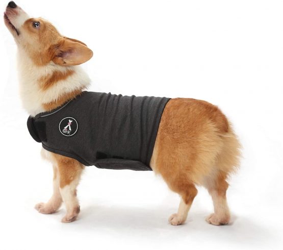 Dog Anxiety Relief Coat,Lightweight Wrap Anxiety Jacket Shirt for Anxious Pets Keep Calming Comfort (Grey, M)