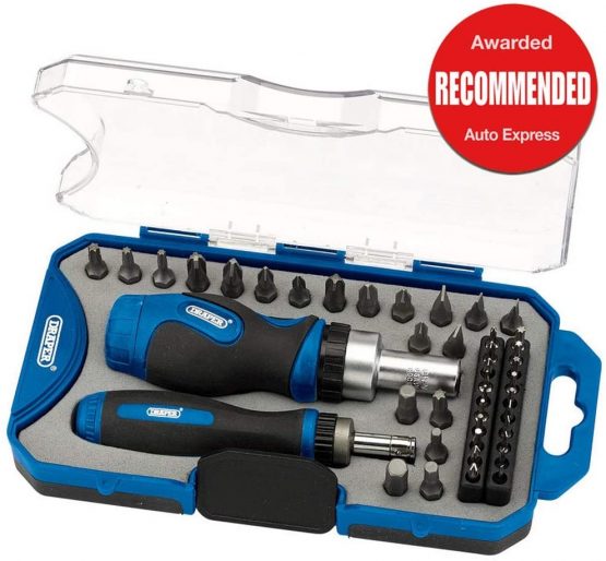 Draper 46479 Ratchet Screwdriver and Bit 42 Piece Set