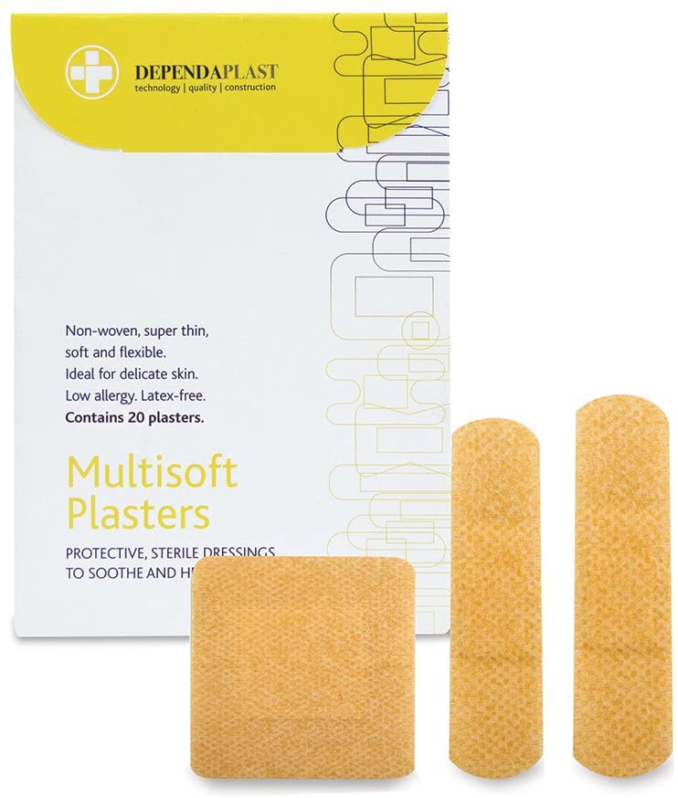Reliance Medical Dependaplast REL522 Multisoft Plaster, Assorted (Pack of 20), Assorted 20