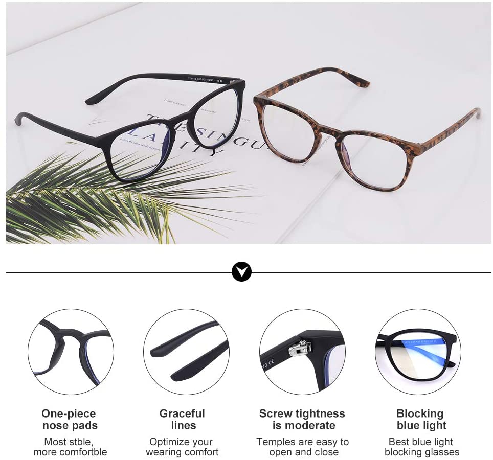 Vimbloom Blue Light Filter Blocking Glasses for Men Women Anti Eye Fatigue Anti Glare Computer Gaming PC Glasses with UV Protection VI387 (Black Matte Frame) - Image 3