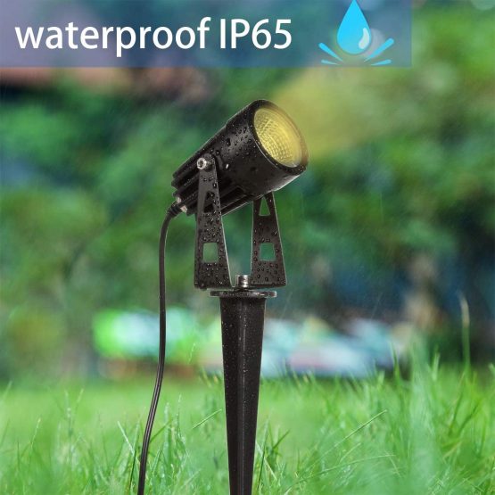 Garden Spotlights Mains Powered, B-right Upgraded 21M 68.9ft 6-in-1 Extendable to 10 Spike Lights with BS Adapter 12V Garden Lights Outdoor IP65 Waterproof for Pathway Yard Landscape (Warm White, 18W) - Image 4