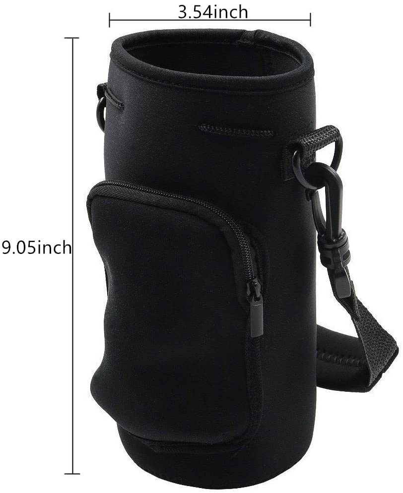 Wommty 20Oz Neoprene Insulated Water Drink Bottle Cooler Carrier Cover Sleeve Tote Bag with Carrying Handle and Adjustable Shoulder Strap for Climbing Cycling and Running Outdoor Activities (20 Oz) - Image 2