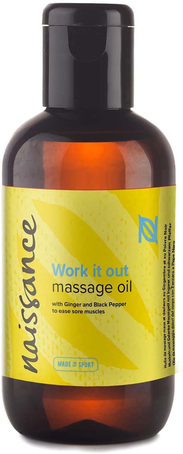 Naissance Muscle Revive Warming Massage Oil 100ml, Warming Deep Tissue Blend with Ginger, Black Pepper & Juniper