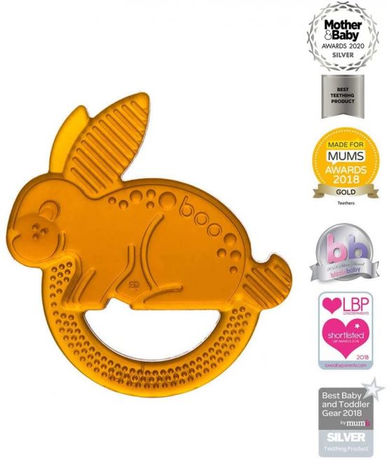 Boo The Bunny - Natural Rubber Teether 100% Natural Non-Toxic eco-Friendly Teething Toy Pure Safe and Strong - Image 2