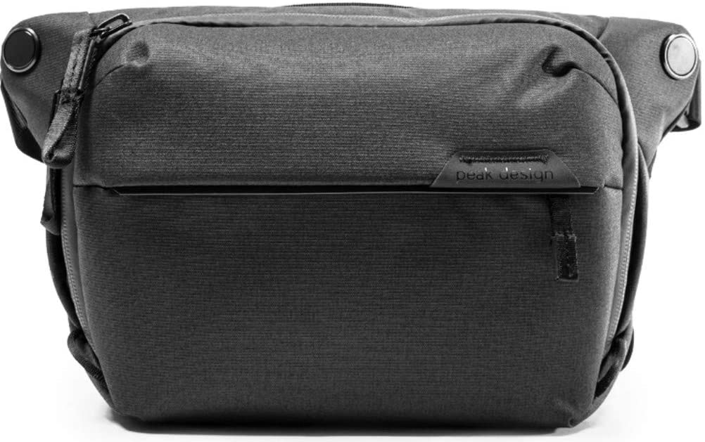Peak Design Everyday Sling 3L, Black, Padded Adjustable Shoulder Strap for Crossbody or Waist Carry FlexFold Divider