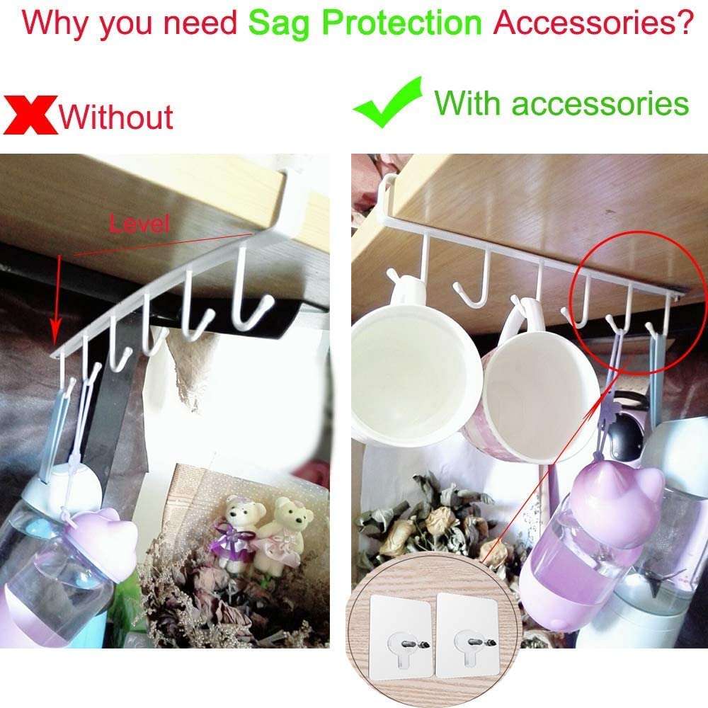 Cymax 2pcs Strong Adhesive Cup Holder Under with 2 Pack