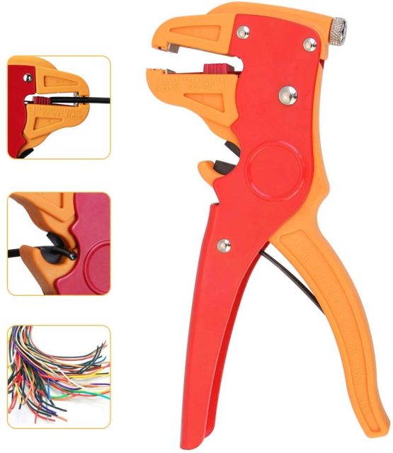 PERFETSELL Automatic Wire Stripper and Cutter,Adjustable Insulated Cable Wire Stripping Tool for Electronic and Automotive Repair