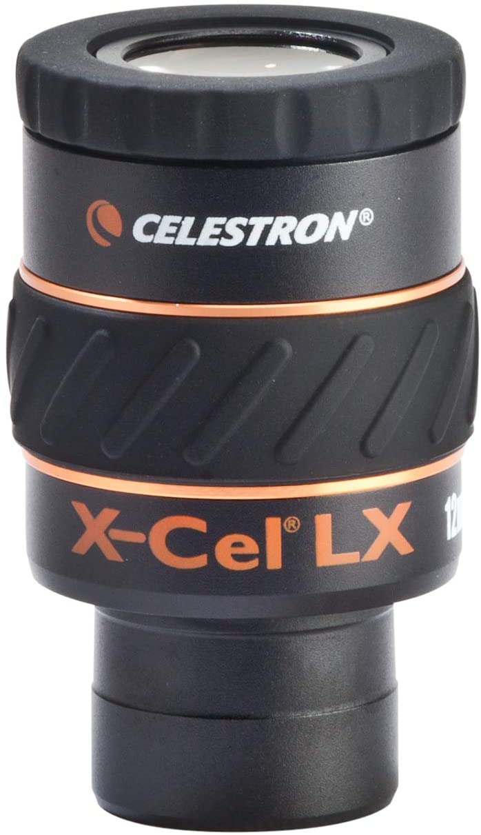 Celestron 93424 X - Cel LX Series 1.25inch / 12 mm Eyepiece, Black, schwarz / orange