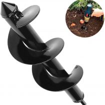 Natuce 30 * 8CM Bulb Auger Drill Bit, Earth Auger Spiral Drill Bit, Garden Planter Tool, Post Hole Borer With Non-Slip Hex Drive, Garden Digger Attachments For Planting Flower, Bulbs