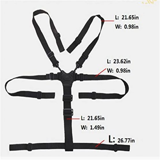 High Chair Straps, 5 Point Harness, Harness for High Chair, High Chair Harness,Universal Baby Safe Belt Holder Replacement for Wooden High Chair - Image 4