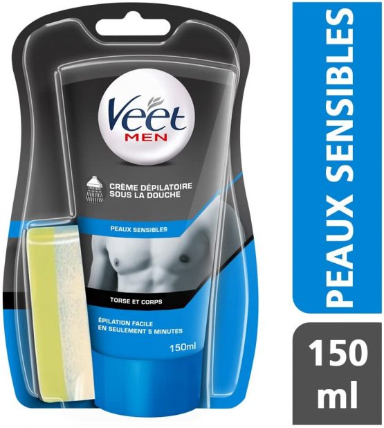 Veet Men Depilatory Cream Under The Shower Sensitive Skins 150ml - Image 2