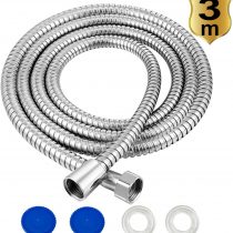 3m Shower Hose Long Extra Stainless Steel Shower Pipe Hose Replacement Chrome Shower Cable