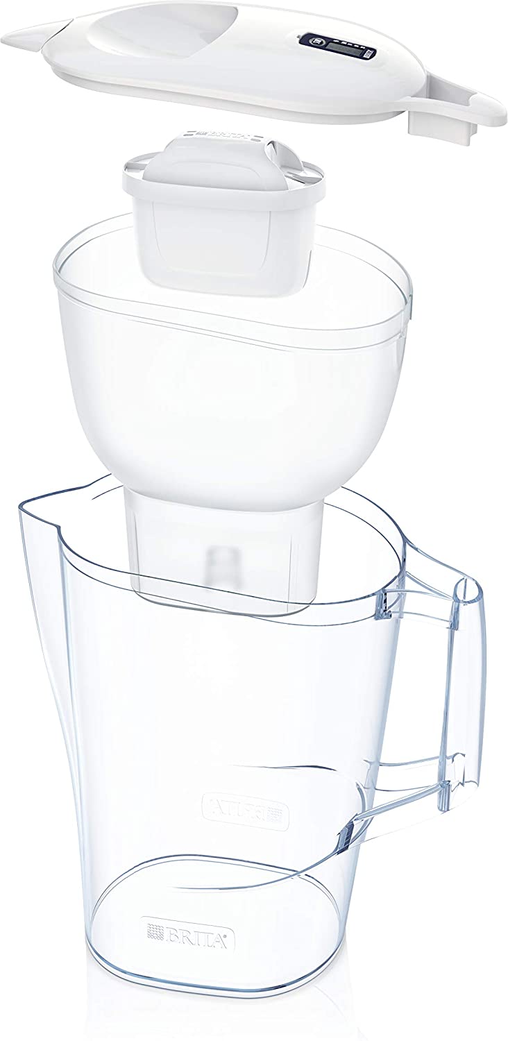 BRITA Aluna fridge water filter jug for reduction of chlorine, limescale and impurities