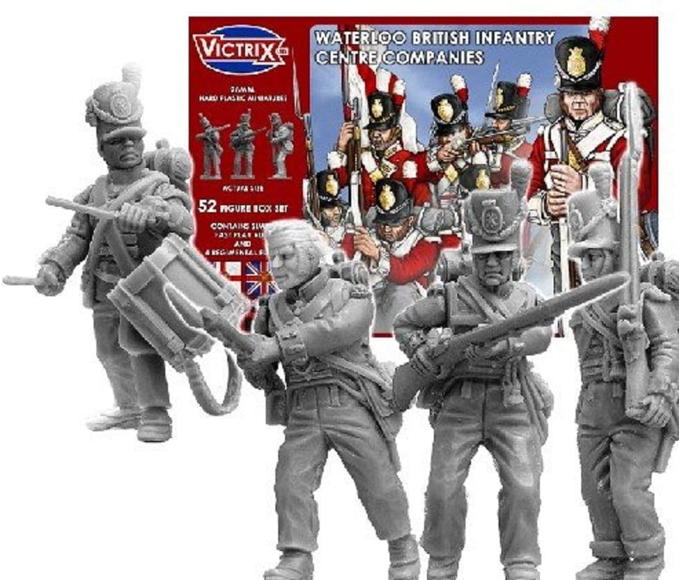 Victrix VX0001 - Waterloo British Infantry Centre Companies - 52 Figure Box Set with Flags - 28mm Plastic Miniatures Napoleonic - Image 3