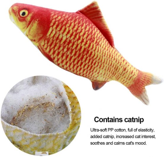 Natuce 5PCS Catnip Fish Toys for Cat, 20 cm Cat Toys, Cat Fish Pillow, Cat Catnip Toys, Cat Chew Toys, Pet Toy, Cat Pillow, Fish Toy, Teeth Cleaning, Interactive Plush Cat Toys, for Cat, Puppy, dog - Image 2