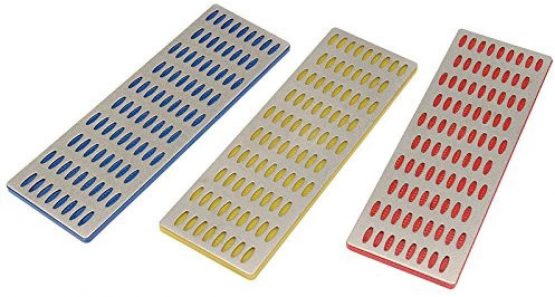 Draper 26335 Diamond Whetstone Set, 152mm x 50mm x 4.2mm, Blue, Pack of 3