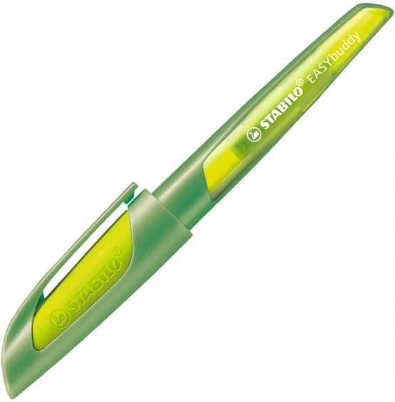 Ergonomic School Fountain Pen - STABILO EASYbuddy M Nib Lime/Green