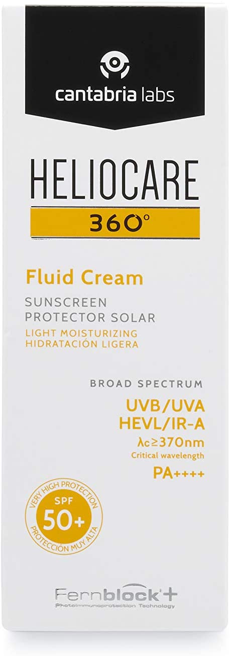Heliocare 360 Fluid Cream SPF50+ 50ml / Sun Cream For Face/Daily UVA