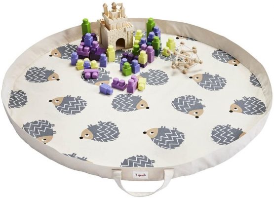 3 Sprouts Play Mat Bag Large Portable Floor Activity Rug for Baby Storage, Whale