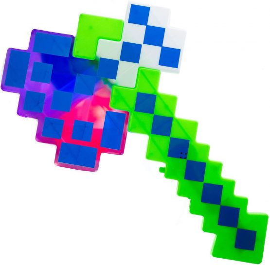 LED Light Up Diamond Pixel Axe