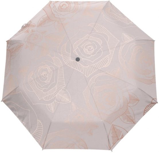 Folding Umbrella Colorful Letters On Red Print Rain Sun Compact Automatic Umbrella Sunblock Windproof for Women Men Girls Boys