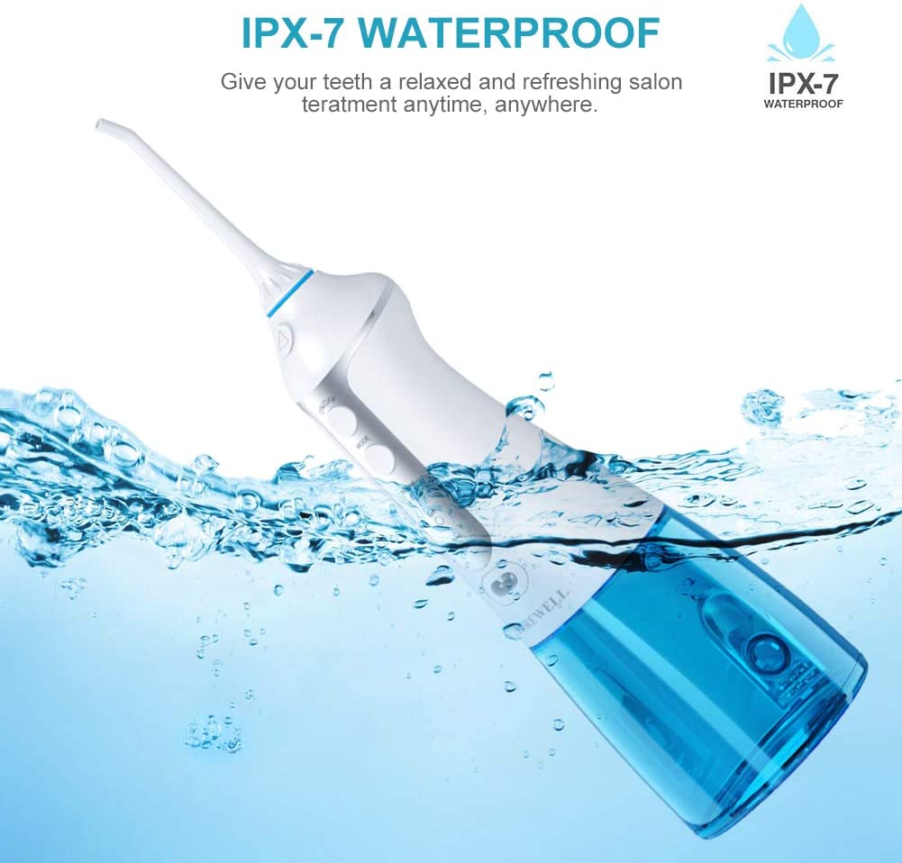 TUREWELL FC1591 Water Flosser for Teeth Portable Cordless Oral Irrigator with 6 Jet Tips, 3 Cleaning Modes, IPX7 Waterproof - Image 3