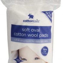 Cottontails Oval Cotton Wool Pads, Packs of 60 x 12 Packs