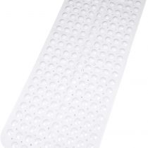 TranquilBeauty Non-Slip Bath Mat with Suction Cups | White 100x40cm/40x16in Extra Long Bathtub Mats | Anti-Mould, Machine-Washable, Latex-Free | Shower Mat Ideal for Elderly & Children