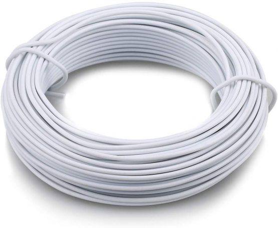 KINGLAKE 2 mm Black Garden Wire Coil Plastic Coated 20 m Plant Twisty Tie for Plant Tree Support