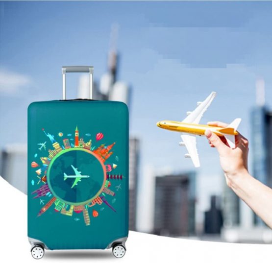 YianBestja Washable Travel Luggage Cover Elastic Suitcase Trolley Protector Cover for 18-32 Inch Luggage (Travel, S) - Image 3