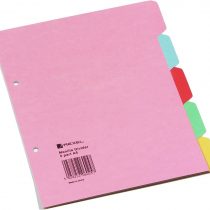 Rexel Manilla A4 Dividers 5 Part - Assorted Colours