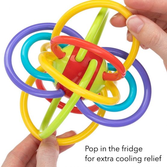 Nuby Lots A Loops Teething Ring and Built-in Rattle Toy - Image 4