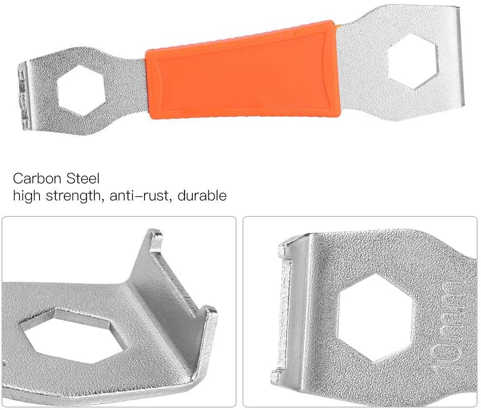 Alomejor Bike Crank Spanner, Durable Carbon Steel Design for Easy Chain Fixing Bicycle Repair Tool for Cyclists Mechanics - Image 2
