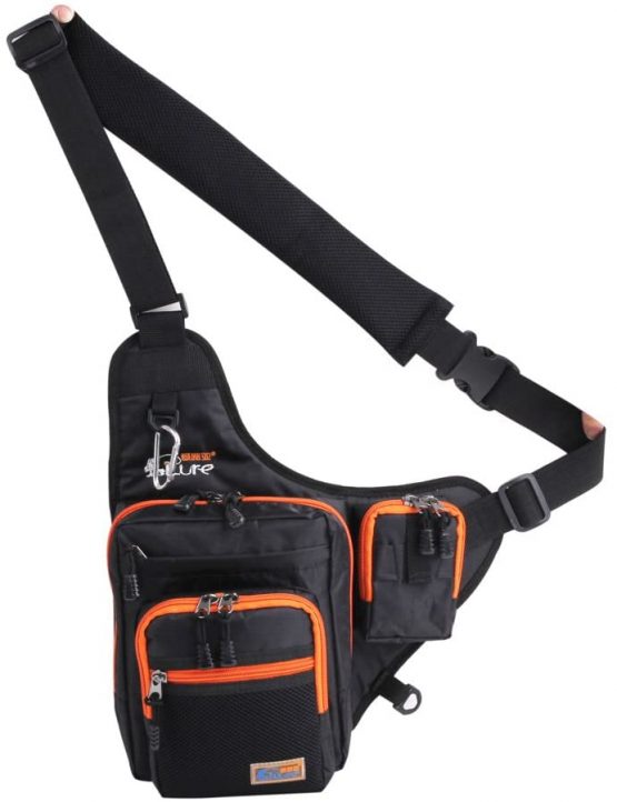 Lixada 32*39*12CM Lure Fishing Bag Multi-Purpose Waterproof Canvas Fishing Reel Rod Lure Tackle Bag