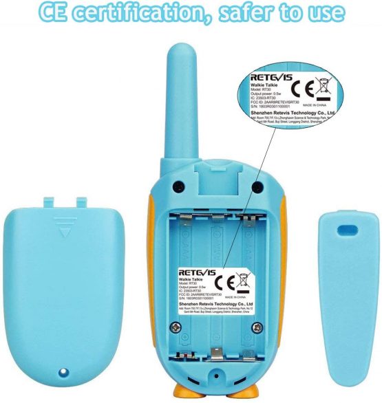 Retevis RT30 Kids Walkie Talkies,Easy Owl Small Toys, LED Eyes, 3-5 Aged Girls Boys, Ideal Toy Gifts, Rechargeable Long Range, Camping Family Game (Blue,2 Pack) - Image 4