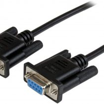 StarTech 2m Black DB9 RS232 Serial Null Modem Cable F/F - DB9 Female to Female - 9 pin RS232 Null Modem Cable - 2 meter, Black (SCNM9FF2MBK)