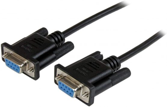 StarTech 1m Black DB9 RS232 Serial Null Modem Cable F/F - DB9 Female to Female - 9 pin RS232 Null Modem Cable - 1 meter, Black