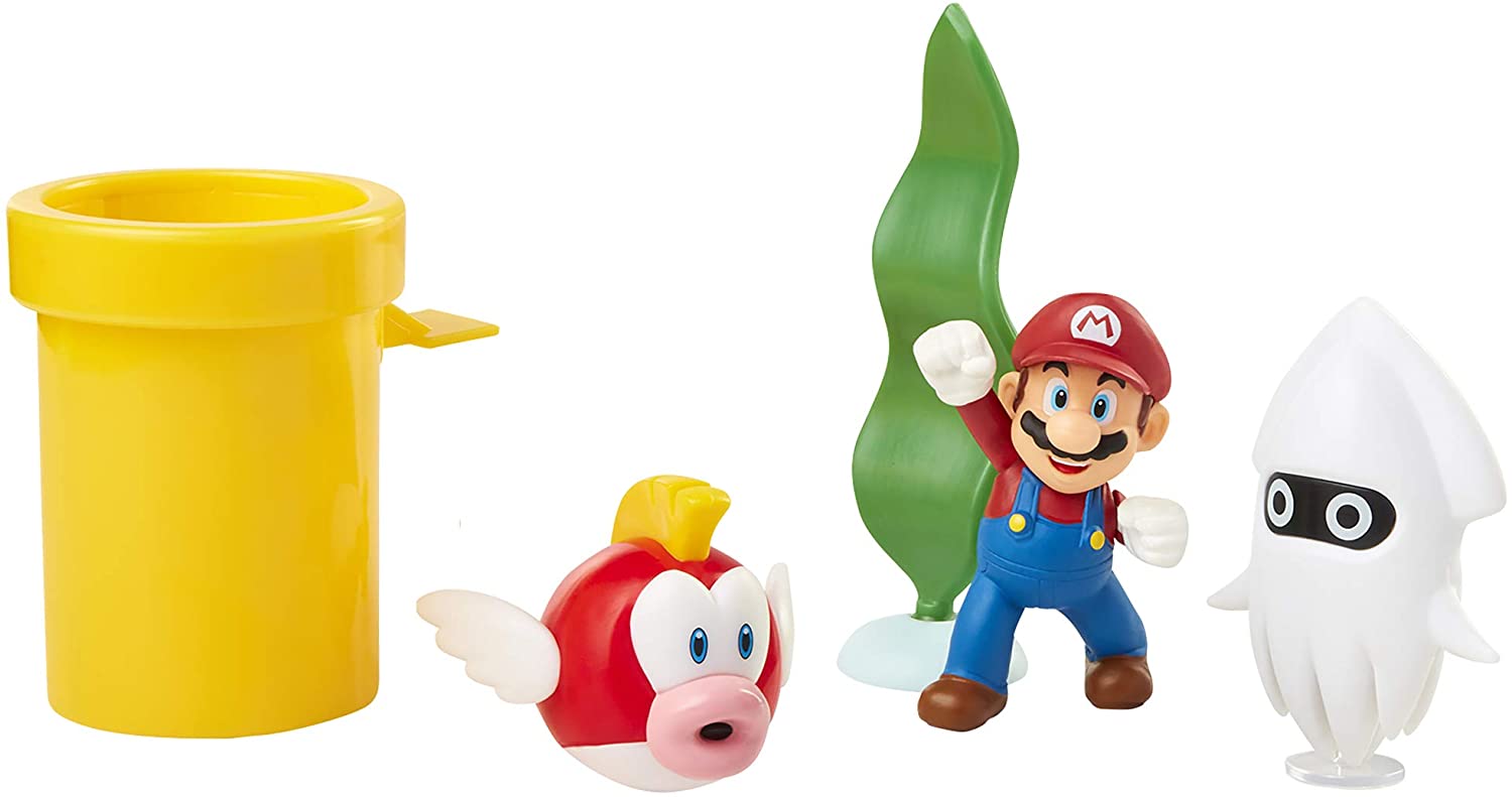 Nintendo Underwater Diorama Set including Collectable Figures and Accessory Pieces for Play and Display Unique Super Mario Toy for Kids and Collectors Ideal For Ages 3+ - Image 2