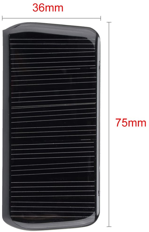 sourcingmap 5Pcs 5V 60mA Poly Mini Solar Cell Panel Module DIY for Phone Light Toys Charger 75mm x 36mm, 5v 60ma 75mm X 36mm - Image 3
