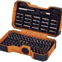 Bahco BH59/S100BC 100 Pcs Bit Set For Slotted, Phillips, Pozidriv, Hexagon, Robertson nd Coloured TORX,TORX Tamper, Head Screws