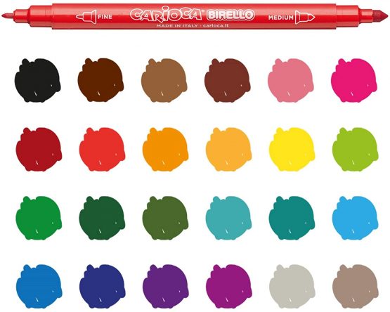 Carioca Birello24 Superwashable Colouring Markers with Double Nib - Image 2