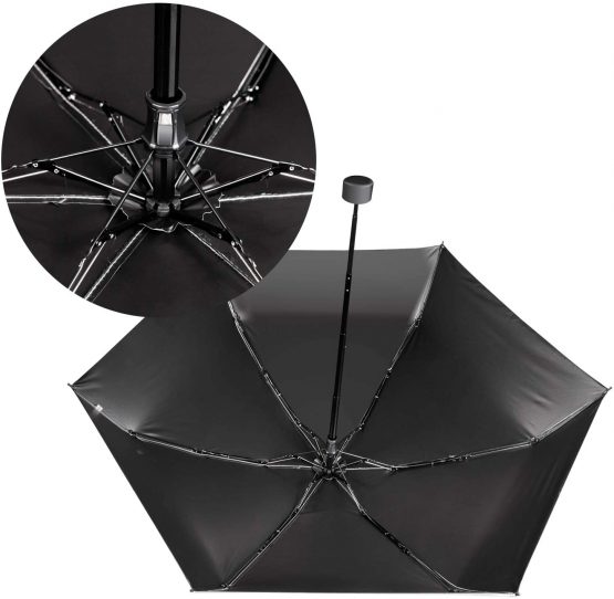 Mini Travel Umbrella Lightweight Small Compact Women Umbrellas for Sun Rain Mint Green - Image 4