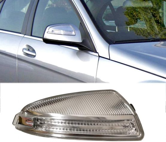 Ricoy For W204 C Class C250 C300 C350 C63 Door Wing Mirror Housing Turn Signal Indicator Side LED Light Blub (Right)