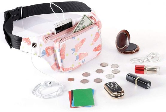 HAWEE Sport Waist Bag Fanny Pack Unisex Lightweight Bum Bag Waist Pack Fanny Bag Multicolor Running Pouch with Adjustable Belt and Headphone Jack for Men Women Outdoor Travel Hiking Jogging Cycling - Image 2
