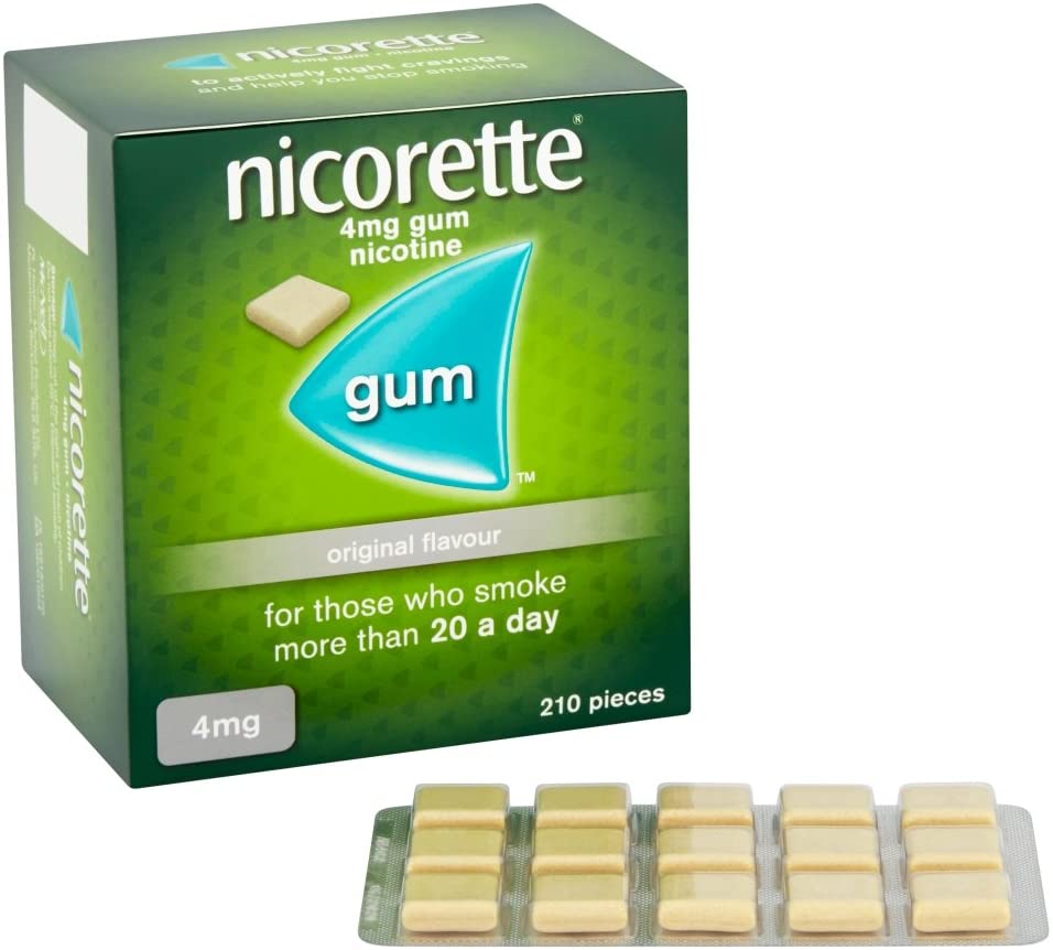 Nicorette 4 mg Original Gum Nicotine 210-Pieces, Nicotine Gum (Quit Smoking and Stop Smoking Aid) - Image 2