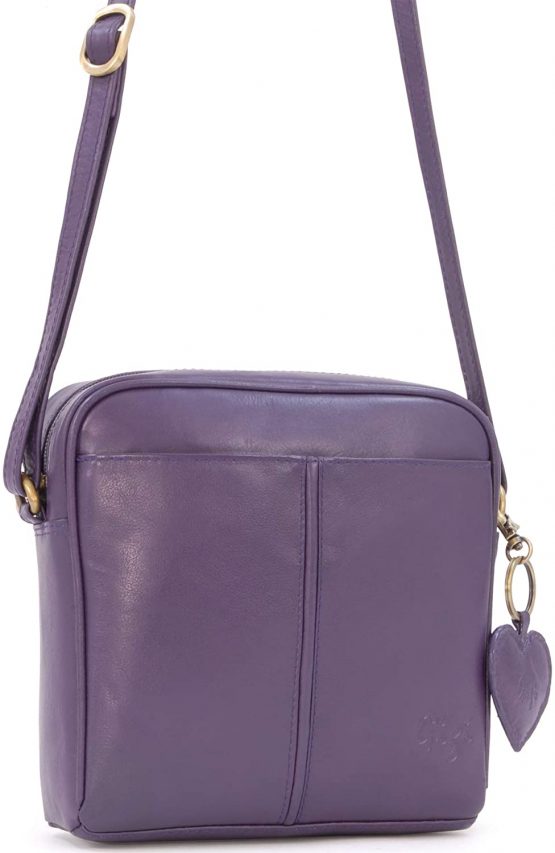 GIGI - Women’s Small Leather Cross Body Handbag - Shoulder Bag with Long Adjustable Strap - OTHELLO 22-29 - Image 3