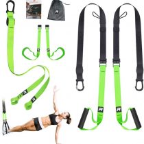 RHINOSPORT Sling Trainer Set with Door Anchor Adjustable Fitness Home Suspension Suitable for Travelling and for Training Indoors and Outdoors